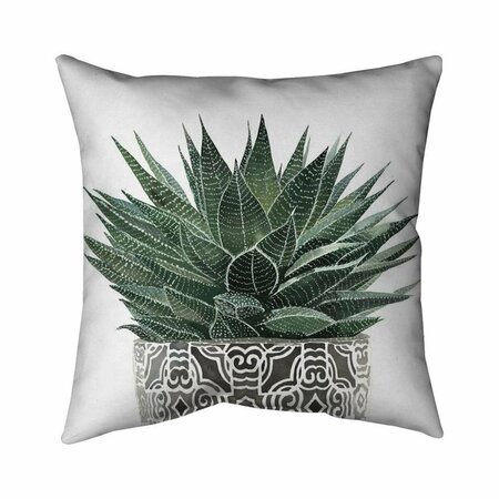 FONDO 20 x 20 in. Zebra Plant Succulent-Double Sided Print Indoor Pillow FO2774585